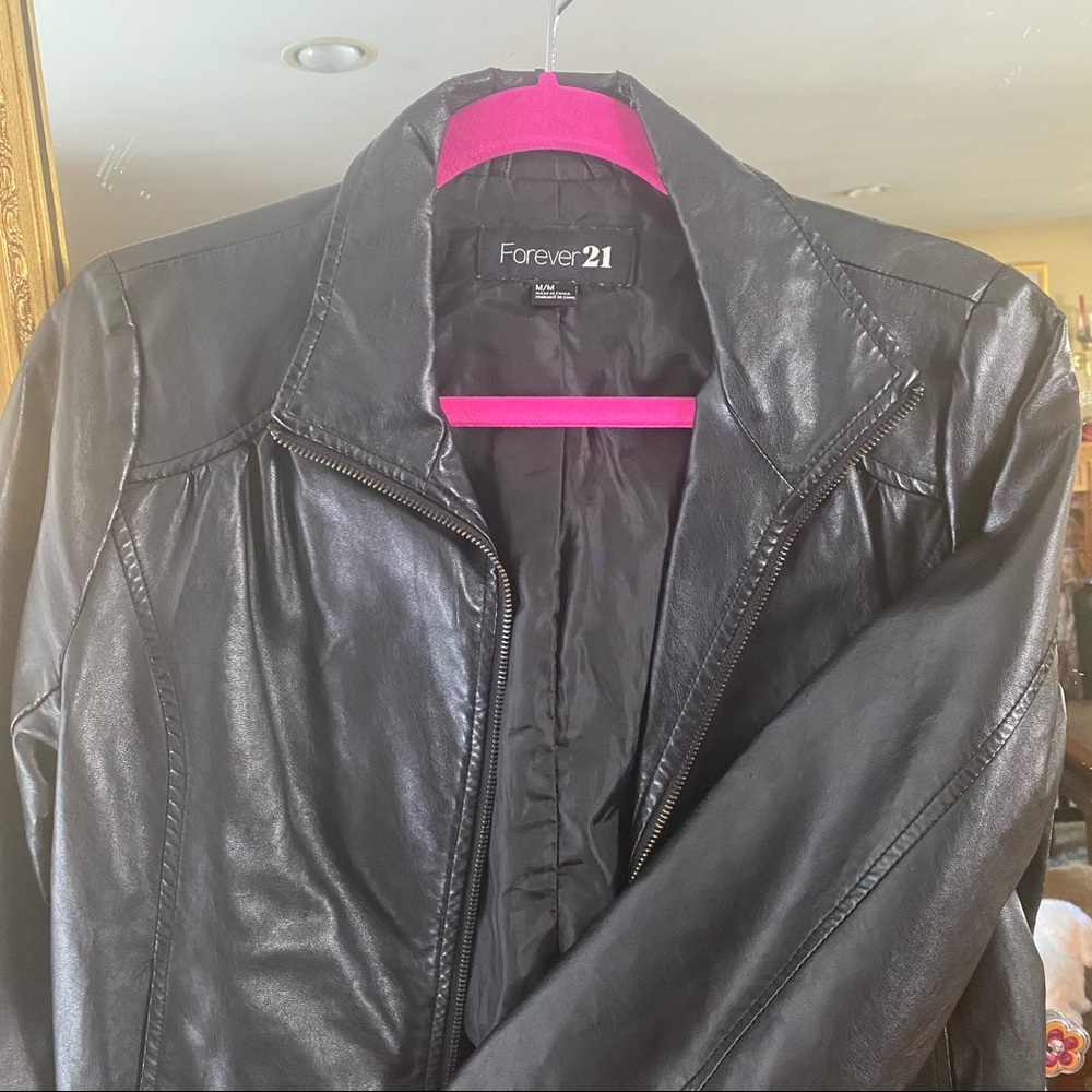 Forever21 Black Pleather Jacket